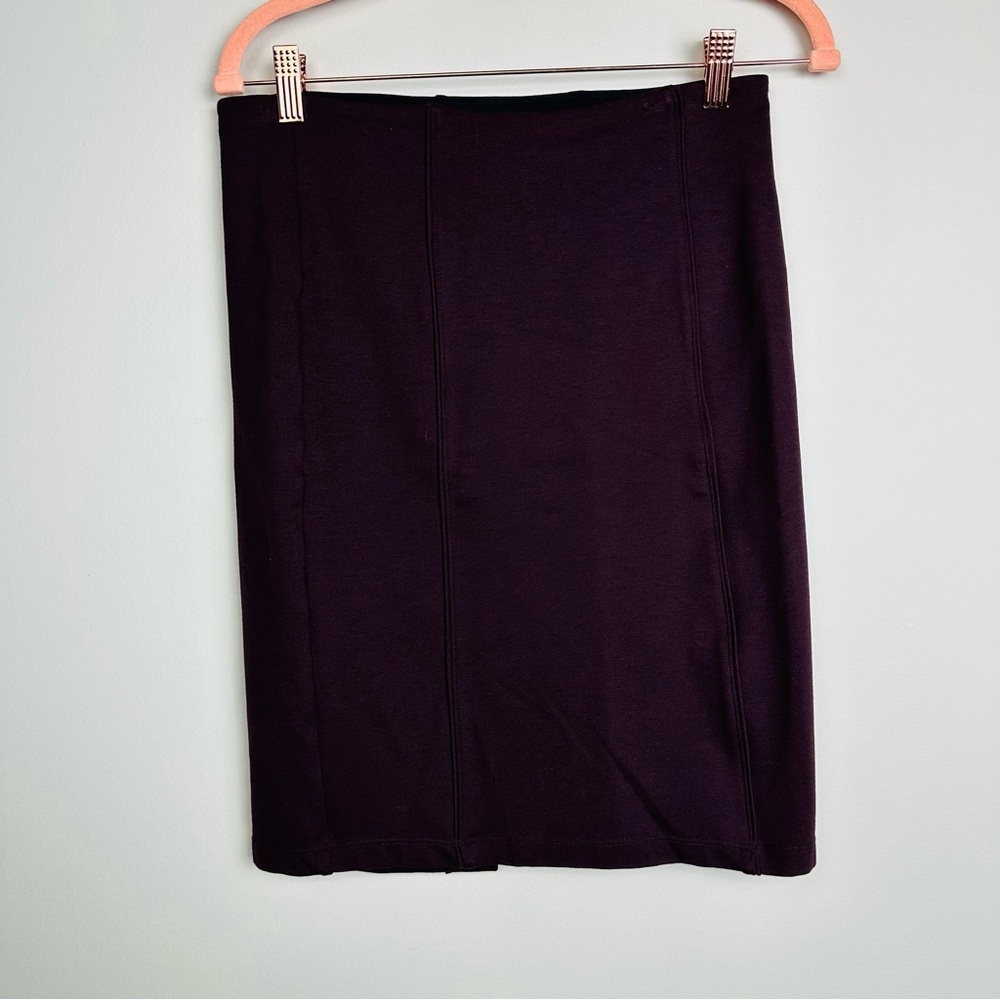 Liverpool Burgundy Pencil Straight Stretch Slit Skirt Size 8P